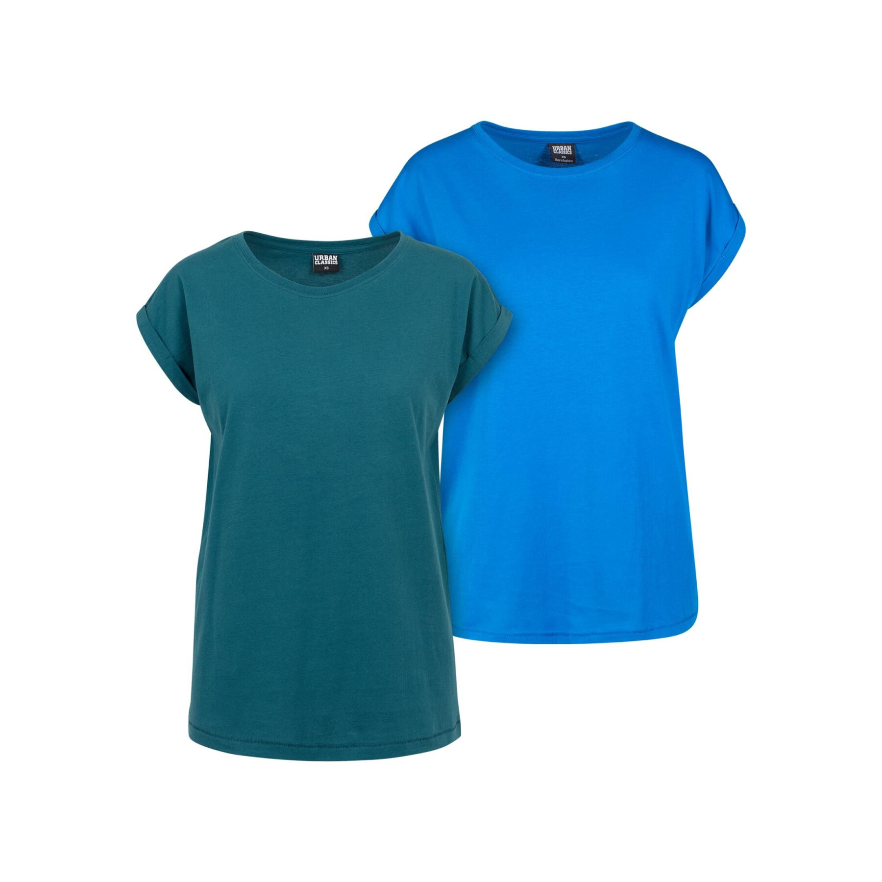 Dames T-shirts Urban Classics Extended Shoulder (x2)