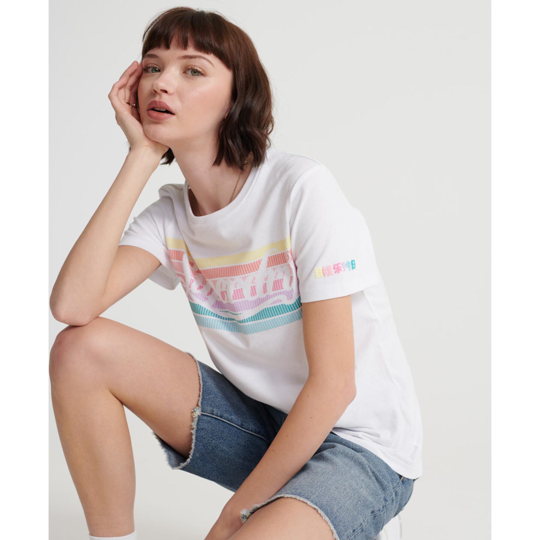 Dames-T-shirt Superdry Rainbow