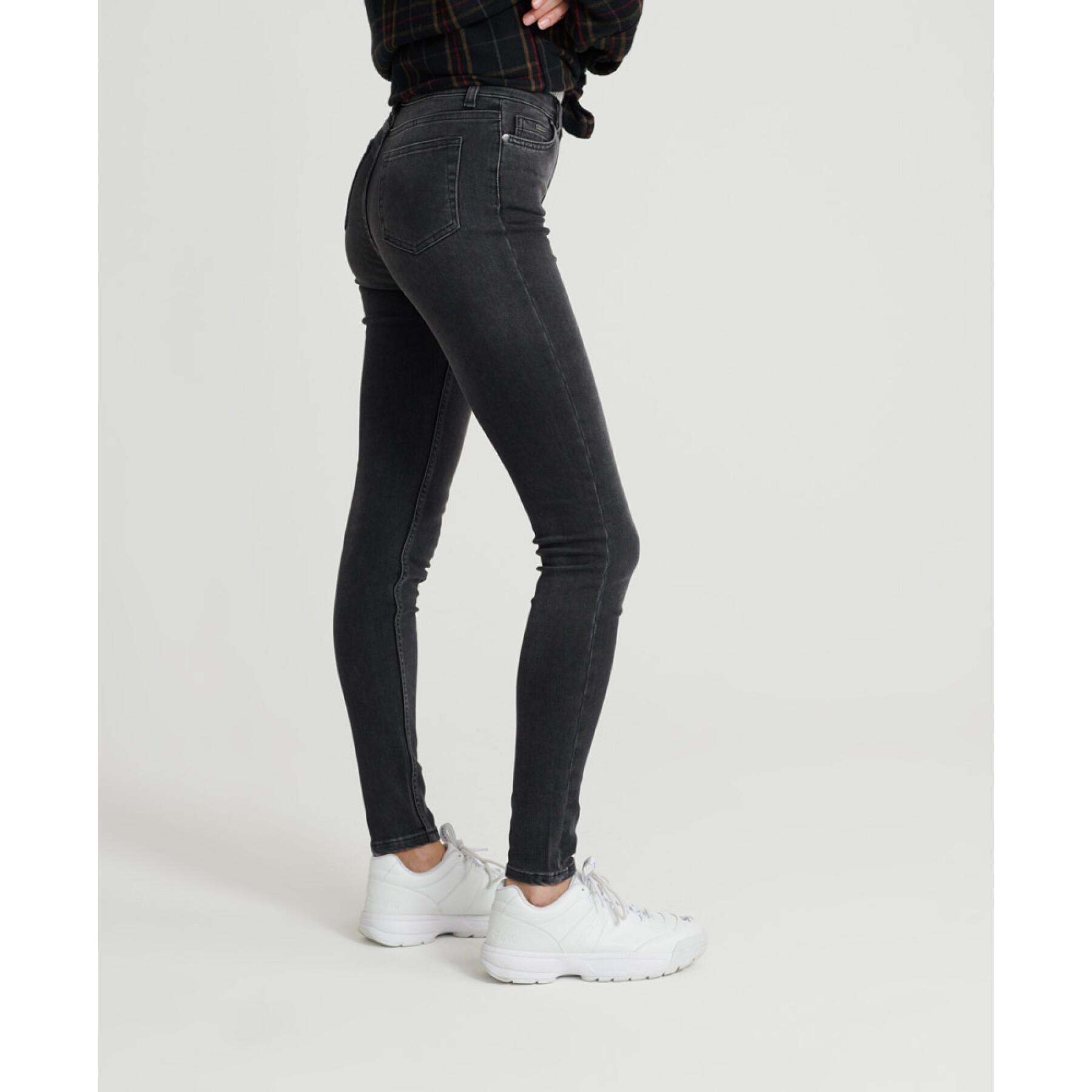Dames skinny jeans met hoge taille Superdry Superthermo