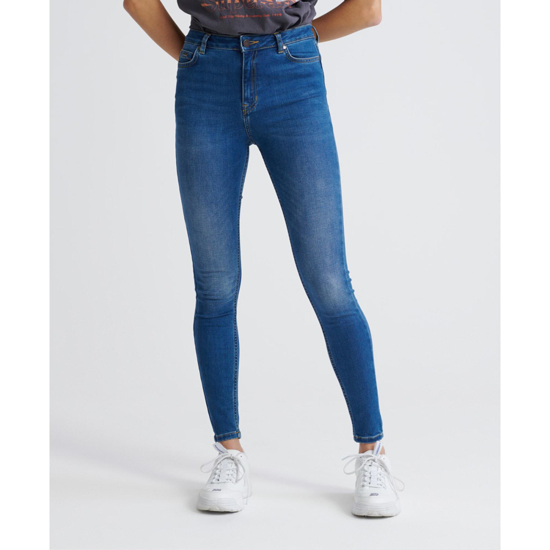 High waisted skinny jeans voor dames Superdry Superthermo