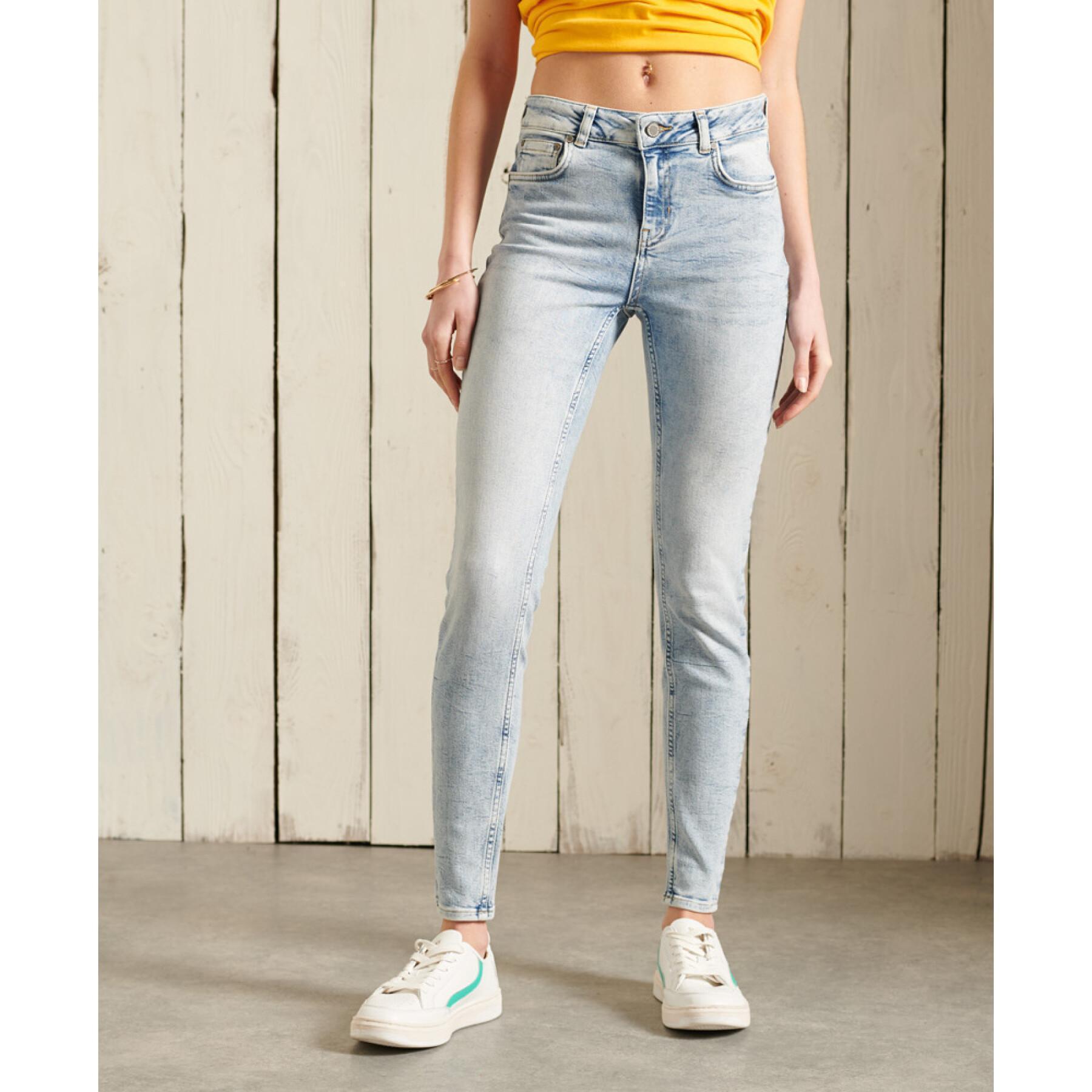 Dames skinny jeans met middenuitsnijding Superdry