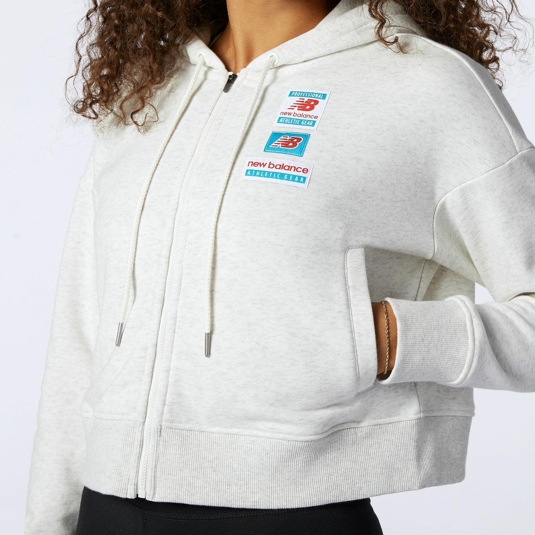 Dames sweatshirt met volledige rits New Balance essentials