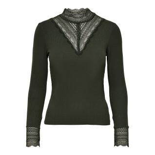 Vrouwen top Only Tilde manches longues col montant lace