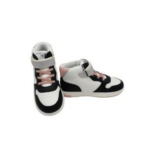 Kinderschoenen met vetersluiting en klittenband Calvin Klein black/white/pink