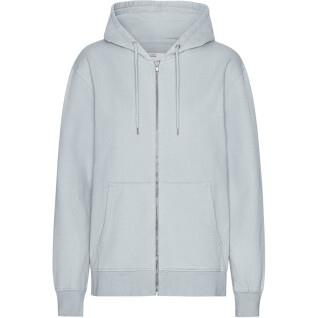 Hooded sweatshirt met rits Colorful Standard Classic Organic Cloudy Grey