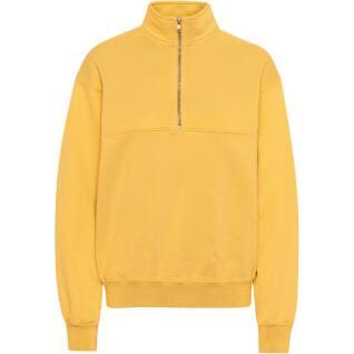 Sweatshirt 1/4 rits Colorful Standard Organic burned yellow