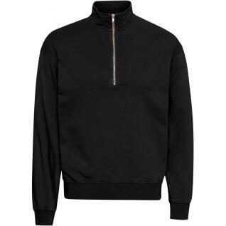 Sweatshirt 1/4 rits Colorful Standard Organic deep black