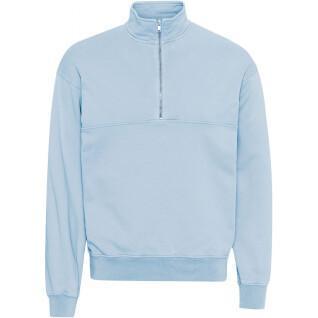 Sweatshirt 1/4 rits Colorful Standard Organic polar blue