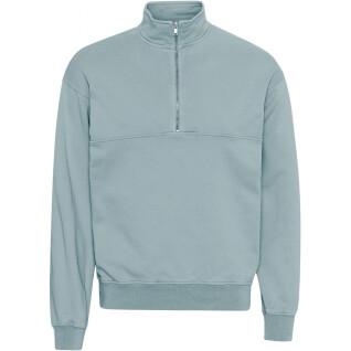 Sweatshirt 1/4 rits Colorful Standard Organic steel blue