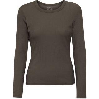 Geribd dames-T-shirt met lange mouwen Colorful Standard Organic cedar brown
