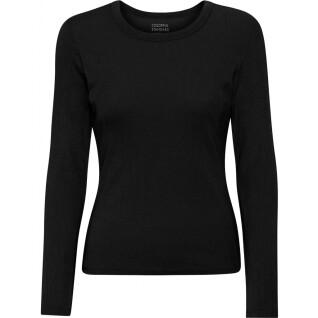 Geribd dames-T-shirt met lange mouwen Colorful Standard Organic deep black