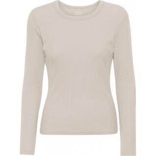 Geribd dames-T-shirt met lange mouwen Colorful Standard Organic ivory white