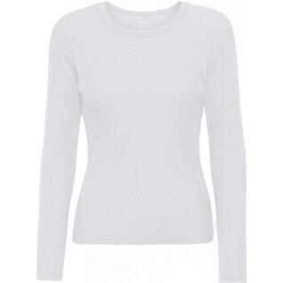 Geribd dames-T-shirt met lange mouwen Colorful Standard Organic optical white
