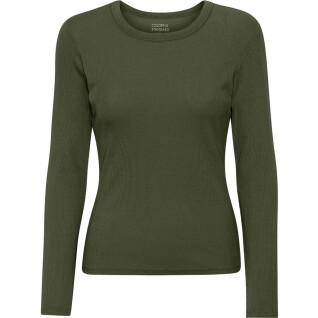 Geribd dames-T-shirt met lange mouwen Colorful Standard Organic seaweed green
