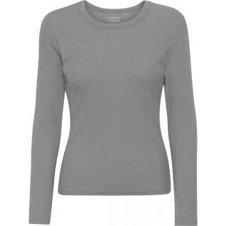 Geribd dames-T-shirt met lange mouwen Colorful Standard Organic storm grey