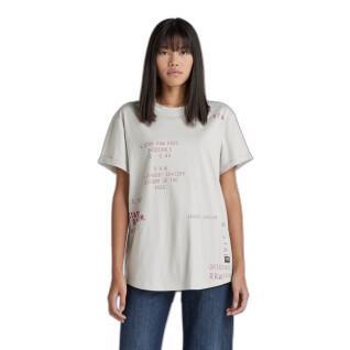 Ruimvallend dames-T-shirt G-Star Lash Fem Text Ao
