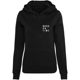 Dames Hoodie Mister Tee Never On Time