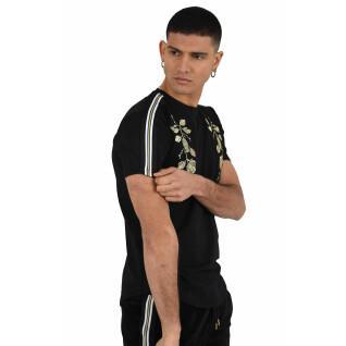 T-shirt met ronde hals en contrasterende strepen Project X Paris patch floral
