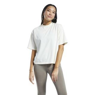 Dames-T-shirt met rechte snit, natuurlijke kleurstof Reebok Classics