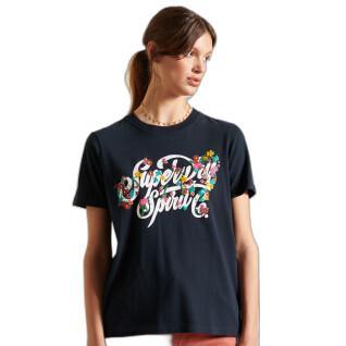 Dames-T-shirt Superdry Script Style