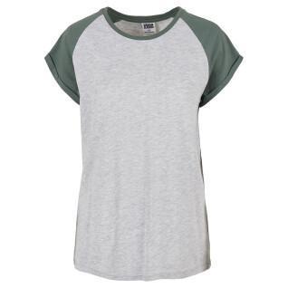 Dames-T-shirt Urban Classics contrast raglan (Grandes tailles)