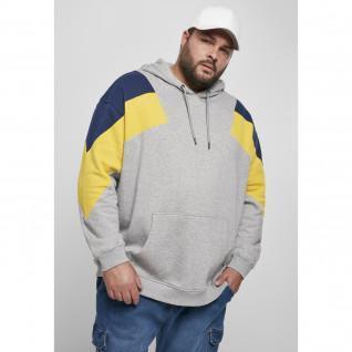 Hooded sweatshirt Urban Classics oversize 3-tone (grandes tailles)