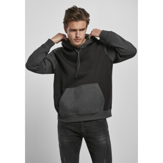Hooded sweatshirt Urban Classics 2-tone fake raglan (grandes tailles)