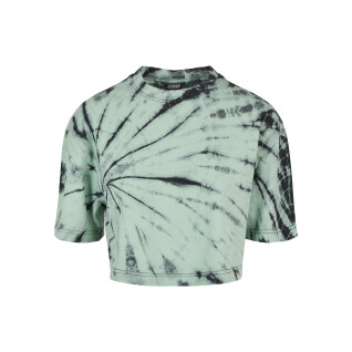 Dames-T-shirt Urban Classics oversized cropped tie dye (GT)