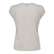 Dames-T-shirt Only Silvery manches courtes col V lurex