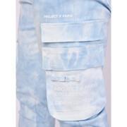 Cargo jeans met abstracte wolkenprint Project X Paris tie & dye
