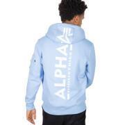Sweat bedrukte hoodie op de rug Alpha Industries