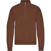 1/4 rits sweater Colorful Standard Organic Cinnamon Brown