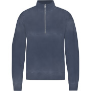 1/4 rits sweater Colorful Standard Organic Neptune Blue