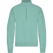 1/4 rits sweater Colorful Standard Organic Seafoam Green