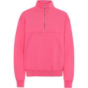 Sweatshirt 1/4 rits Colorful Standard Organic bubblegum pink