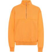 Sweatshirt 1/4 rits Colorful Standard Organic sunny orange