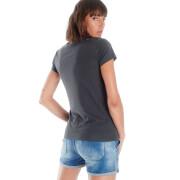Dames-T-shirt met korte mouwen en opdruk Le temps des cerises Basitrame
