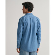 Regular fit overhemd in indigo Gant