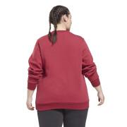 Dames fleece sweatshirt met logo (grote maten)