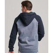 Sweater met capuchon van biologisch katoen en ritssluiting Superdry Vintage Logo
