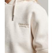 Hooded sweatshirt court femme Superdry Vintage Logo