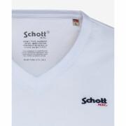 T-shirt v-hals klein logo Schott casual