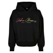 Dames sweatshirt met capuchon Urban Classics Oversized Rainbow