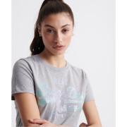 Vrouwen t-shirt met lovertjes Superdry Vintage Logo